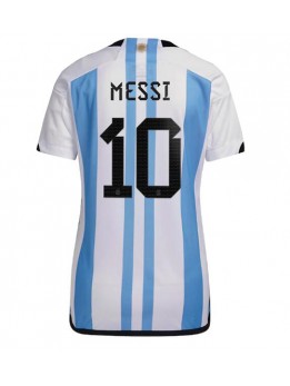 Argentina Lionel Messi #10 Zenski Domaci Dres SP 2022 Kratak Rukavima